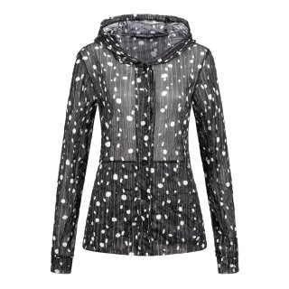 Zeitlos by Luana Zeitlos Jacke Tüll 650 Kapuze schwarz, Gr.44 (Herstellergröße 5)
