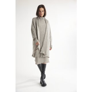 by basics Cardigan Merino Bubble Wool grey melange XL/XXL