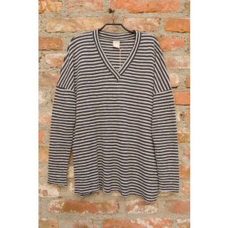 by basics Merino V raw charcoal / dawn grey melange Gr. L