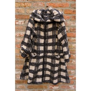 Hopsack Mantel Teddy long karo