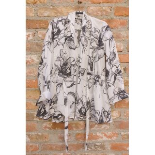 Zeitlos by Luana Blusenjacke 141 schwarz/weiss Print, Gr.42/44 (Herstellergröße 4)