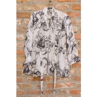 Zeitlos by Luana Blusenjacke 141 schwarz/weiss Print, Gr.46/48 (Herstellergröße 6)