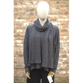 by basics Schal mit Struktur anthrasite melange