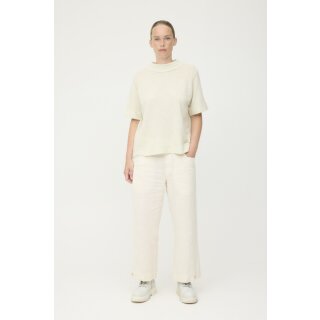 by basics Shirt Merino raw edges - pearl grey melange, Gr.XXL