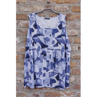 Anastasia by Kampeas Top Oversize Digitalprint  weiss blau schwarz, Gr. II (48/50 bis 52)