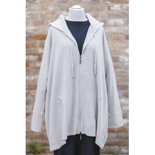 KHEI Strickjacke mit Kapuze Oversize marble, I (44/46/48 bis 50)