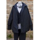 Zeitlos by Luana Wattierte warme Taft Jacke blau/schwarz