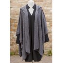 KHEI Jacket / Cape mit Kapuze smoky