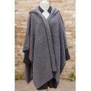 KHEI Jacket / Cape mit Kapuze smoky
