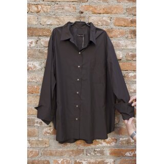 estomo Taffeta Hemdbluse mocca, 48