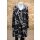 Longjacke Kapuze schwarz/weiss, 40/42 (XL)