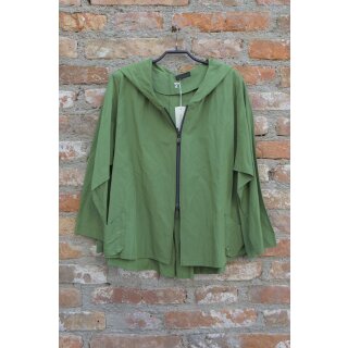 Hopsack Jacke mit Kapuze grün