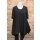 Hopsack Tunika Big A Form Knitter black Halbarm