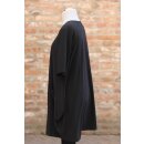 Hopsack Oversize Kleid "Favorit" black halbarm