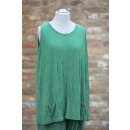 Hopsack Tunika ohne Arm knitter smaragd