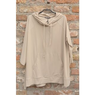 Zeitlos by Luana Tunika 40 mit Kapuze Oversize sand