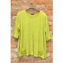 Hopsack Tunika Halbarm knitter limette