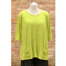 Hopsack Tunika Halbarm knitter limette