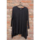 Hopsack Tunika A Form schwarz knitter