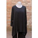 Hopsack Tunika A Form schwarz knitter