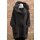 Hopsack Steppmantel mit Kapuze Oversize schwarz