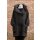 Hopsack Steppmantel mit Kapuze Oversize schwarz