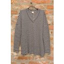by basics Merino V raw charcoal / dawn grey melange