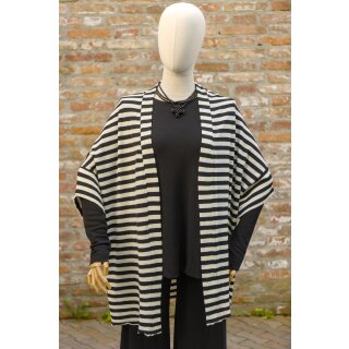 by basics Cardigan Strickhülle One Size raw white / black