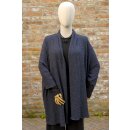 by basics Cardigan Merino Bubble Wool midnight blue melange