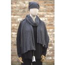 by basics Schal mit Struktur anthrasite melange
