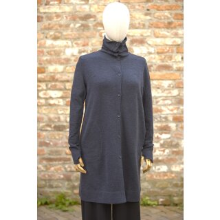 by basics Longjacke high collar midnight blue melange