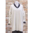 by basics V Longpullover pearl grey melange