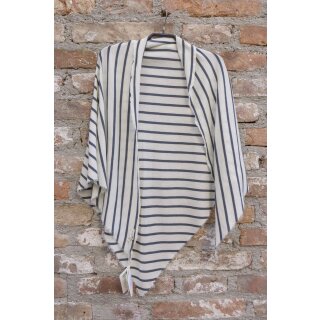 by basics Dreiecks Tuch raw white/asphalt