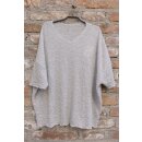 by basics Oversize Tunika Merino dawn grey melange
