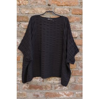 KHEI Stricktunika Oversize mit Struktur black