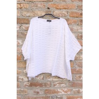 KHEI Stricktunika Oversize mit Struktur white