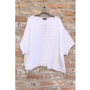 KHEI Stricktunika Oversize mit Struktur white