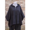 KHEI Oversize Jersey Jacke mit Kapuze black