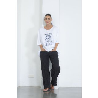 Anastasia by Kampeas Oversize Shirt Print white/ blue-black