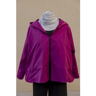 Hopsack Leichte Jacke mit Kapuze magenta