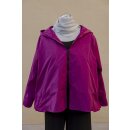 Hopsack Leichte Jacke mit Kapuze magenta