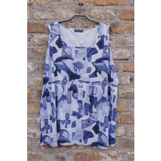 Anastasia by Kampeas Top Oversize Digitalprint  weiss blau schwarz