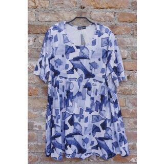 Anastasia by Kampeas Long Tunika 102  Digitalprint weiss blau schwarz