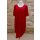 Hopsack Kleid lang rot knitter