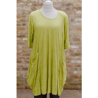 Hopsack Tunika/Kleid "Liebling" limette knitter