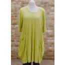 Hopsack Tunika/Kleid "Liebling" limette knitter