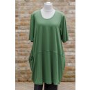 Hopsack Oversize Kleid "Favorit" green Halbarm