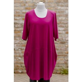 Hopsack Oversize Kleid "Favorit" magenta Halbarm