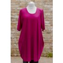 Hopsack Oversize Kleid "Favorit" magenta Halbarm