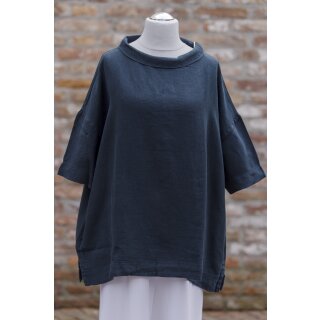 by basics Leinentunika Collar midnight blue